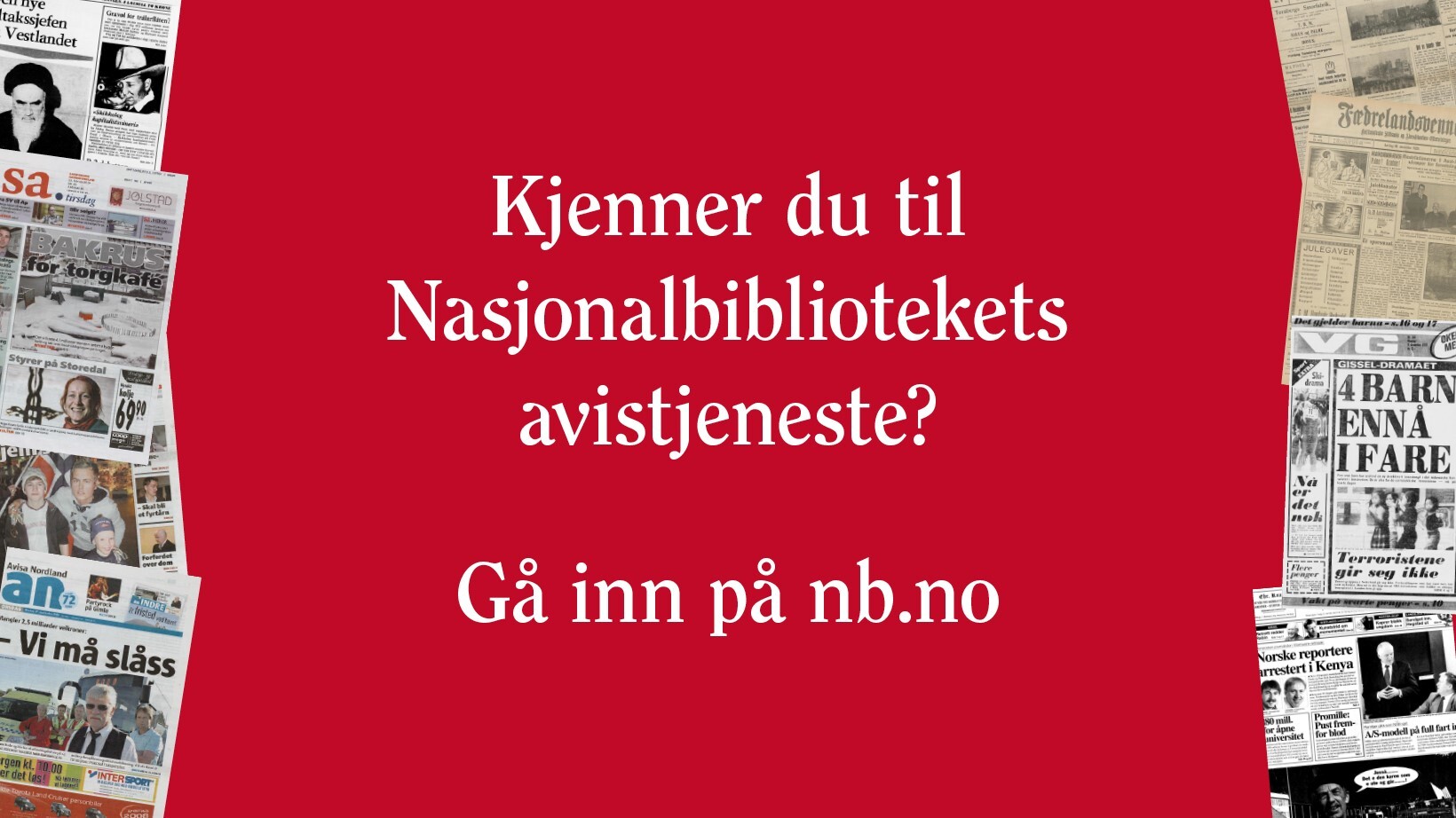 Banner - Nasjonalbibliotekets avistjeneste